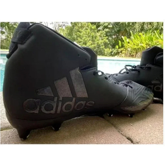 Adidas Freak X Carbon Mid Men's Football Cleats Triple Black Size 17 -NEW NO BOX - Picture 7 of 14